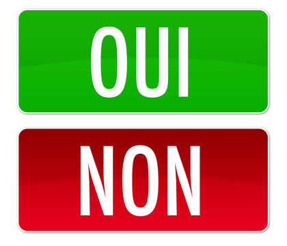boutons oui non