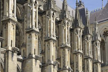 cathedral buttresses, reims