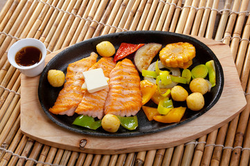 Salmon Steak with Vegetable