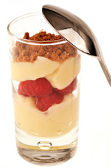 Le crumble framboises et spéculos