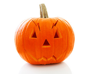 scary halloween pumpkin with face