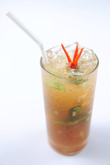 Fresh mojito isolated on white background