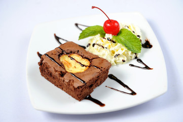 chocolate cake with Cherry