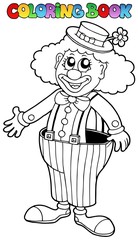 Coloring book with happy clown 2