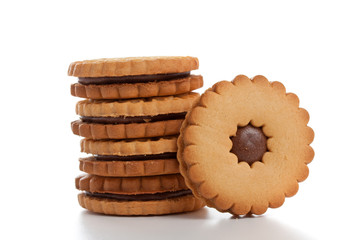 Sweet flower shaped  chocolate cookies