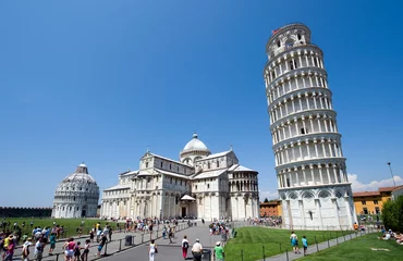 Deurstickers De scheve toren Leaning tower of Pisa