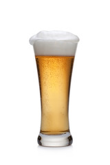 beer into glass