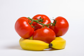 Banana and tomato