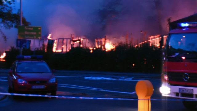 Big fire in Wroclaw, Poland 2008