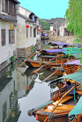 Fototapeta na wymiar China, Shanghai water village Zhouzhuang.