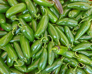 green peppers for sale at local farmer's market