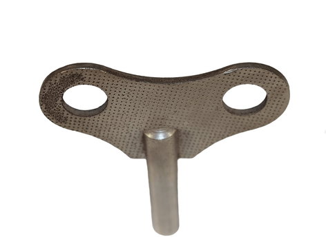 old clock key winder isolated on white background