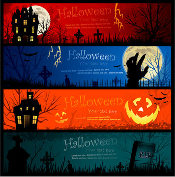 Halloween invitation banners
