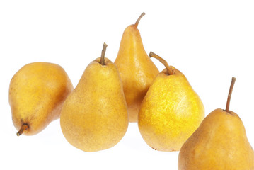pears isolated on white
