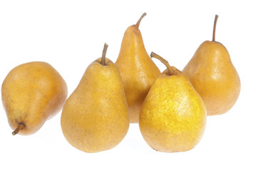 pears isolated on white