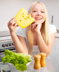 woman with cheese