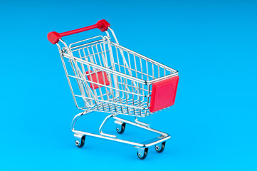 Shopping cart against the background