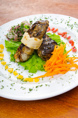 Meat cuisine - kebab served in plate