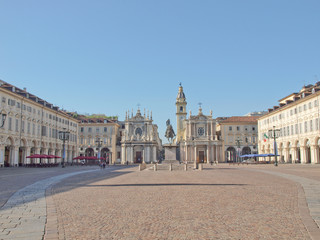 Fototapeta na wymiar Piazza San Carlo, Turyn