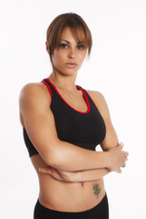 Obraz premium Fit woman in training outfit