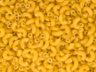 Closeup of Uncooked Italian Pasta - Elbow Macaroni