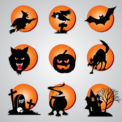 Fototapeta premium set vector symbol for halloween
