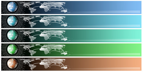Collection of world 5 banners © Alberto Masnovo