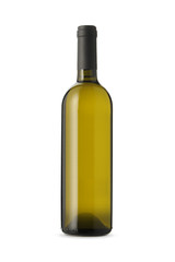 white wine bottle isolated