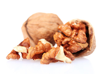 tasty walnuts isolated on white