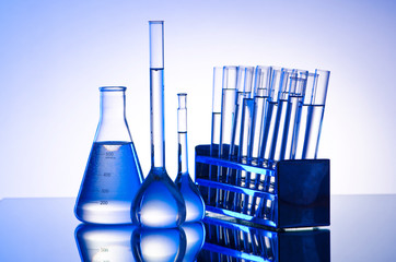 Chemical lab with glass tubing