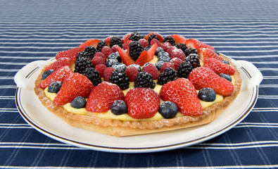 Delicious Pie on a table.