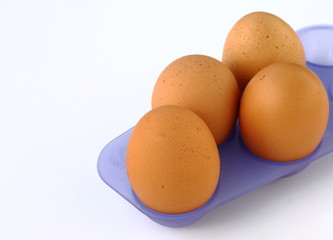 Eggs isolated on a white background