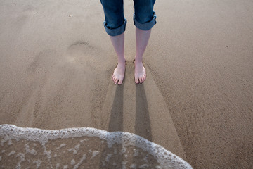 plaża i nogi