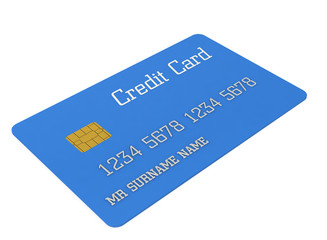 3d Blue credit card