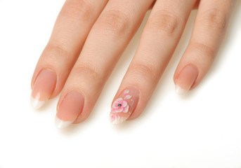 Manicure isolated on white