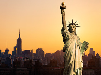 New York statue de la Liberté - obrazy, fototapety, plakaty