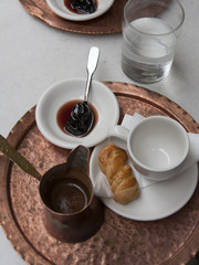 Coffee served in the traditional Greek style