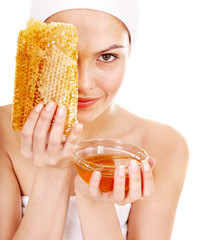 Natural homemade organic  facial masks of honey. - 35318294