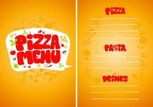 Pizza Menu Card Design template.