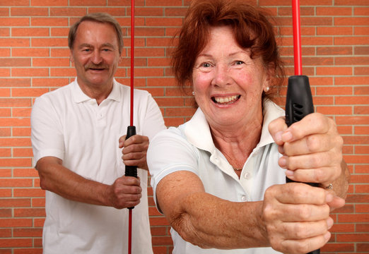Rentner beim Sport