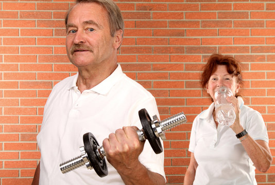 Rentner beim Sport