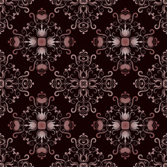 Brown seamless ornament with rhombuses