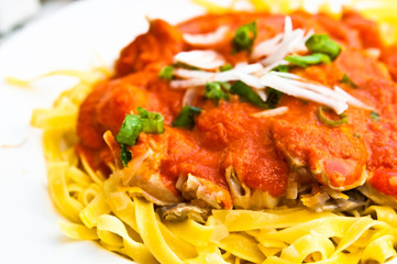 Pasta with Scallops Dinner Dish