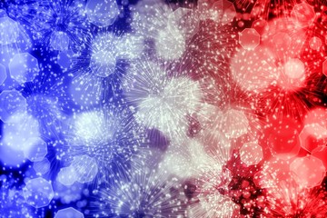 Fototapeta premium Red, White, and Blue Fireworks