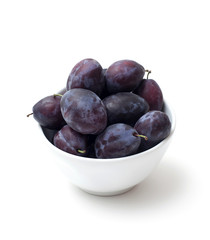 bowl with plums