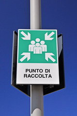 CARTELLO PUNTO DI RACCOLTA PER EMERGENZE