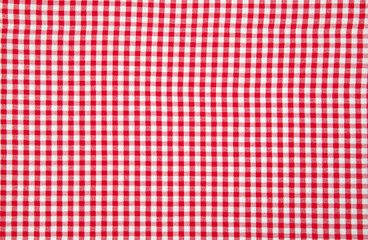 Real white and red tablecloth