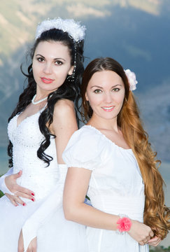 two beautiful brides