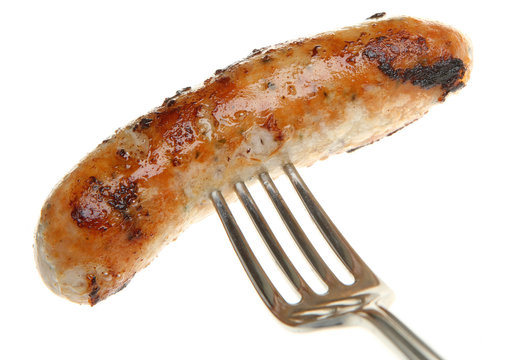 Sausage on Fork