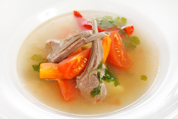 vegetable soup with ribs